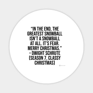 the office funny quote Magnet